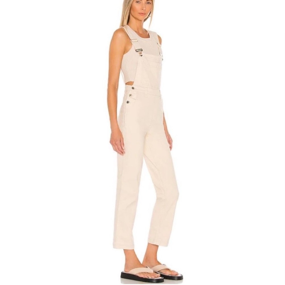 We Wore What Cream Straight Tapered Overall
